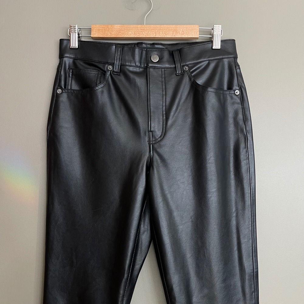 Veronica Beard Beverly Flare High Rise Pant in Black Size 29 Faux Leather Chic - Picture 5 of 16